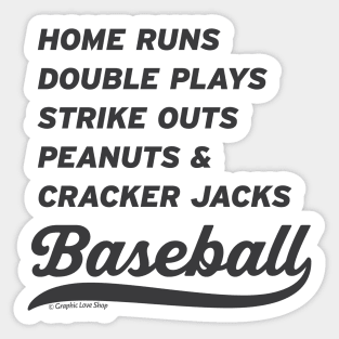 All About Baseball Lineup - GraphicLoveShop Sticker